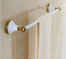 GobekUsa Bathroom Accessories Set: Gold Finish Paper Holder, Towel Bar, Soap Holder, Towel Rack & More