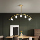 GobekUsa Gold Glass Ball LED Chandelier for Modern Minimal Decor in Kitchen, Bedroom