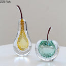 GobekUsa Glass Fruit Sculpture Desk Ornament for Aesthetic Room Decor