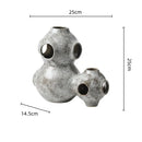 GobekUsa Abstract Planet Hollow Pipe Ceramic Ornament Figurine - Home Decor Accessory