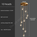 GobekUsa Crystal Stainless Steel Staircase LED Chandelier for Modern Luxury Interiors