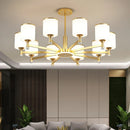 GobekUsa Glass Chandelier: Nordic Modern LED Hanging Light for Living Room and Bedroom