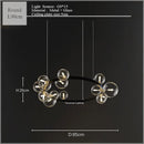 GobekUsa Glass Bubble LED Ceiling Chandelier for Home, Modern Ring Hanging Light Fixtures