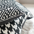 GobekUsa Black White Embroidered Cushion Cover 45x45cm Sofa Bed Chair Home Decor