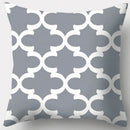 GobekUsa Grey Geometry Leaves Floral Stripes Plaids Print Lumbar Pillow Case