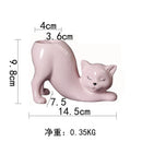 GobekUsa Cat Tail Succulent Planting Porcelain Vase - Cute Cartoon Cat Flowerpot