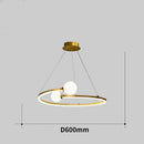 GobekUsa Gold Nordic Ring LED Ceiling Chandelier for Dining Room Pendant Lighting