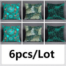 GobekUsa Green Leaves Flower Pillowcase Set | Modern Winter Short Plush 45x45cm Cozy Covers
