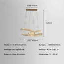 GobekUsa Crystal LED Pendant Lights Remote Control Dimmable Suspension Lamp