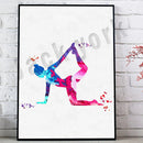 GobekUsa Dance King Yoga Print Women Dance Asana Pose Zen Pilates Art Deco Gift