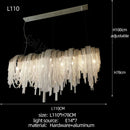 GobekUsa Aluminum LED Chandelier for Modern Interior Decor, Living Room, Dining Room, Kitchen Island, Bedside Wall Lamp