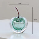 GobekUsa Crystal Glass Apple Pear Ornaments Home Decor Figurines