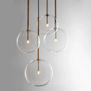 Nordic Clear Glass Globe Pendant Light in Chrome