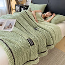 GobekUsa Double-Layer Luxury Coral Fleece Winter Blanket