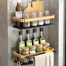 GobekUsa Aluminum Corner Bathroom Shelf with Towel Holder