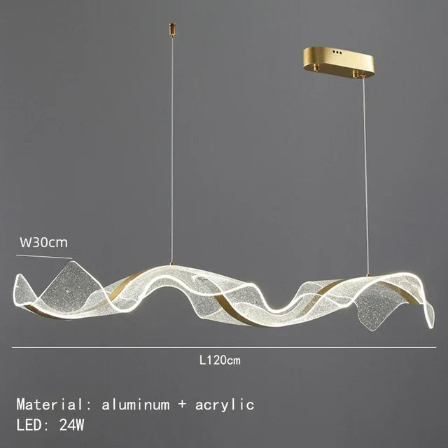 GobekUsa LED Acrylic Chandelier Dining Room Light Fixtures Adjustable Kitchen Hanging Lamp, photo 7 of 8
