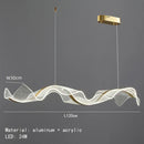 GobekUsa LED Acrylic Chandelier Dining Room Light Fixtures Adjustable Kitchen Hanging Lamp