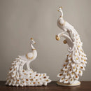 GobekUsa Golden Phoenix Peacock Sculpture Home Decor Ornament Figurine