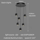 GobekUsa Globe Lens Metal Chandelier for Living Room Kitchen Bedroom Cafe Staircase Villa