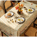 GobekUsa Baroque Flowers Fringe Placemat Set- Luxury Cotton Linen Retro Hexagon Table Mats