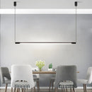 GobekUsa Black Dimmable Led Linear Pendant for Dining Room Chandelier