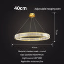 GobekUsa Gold Crystal Chandelier: Modern Luxury Round Square Pendant Light for Living Room