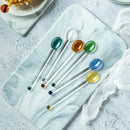 GobekUsa Heat-resistant Glass Spoon Set for Coffee, Dessert & Seasoning Jar, Tea Spoon