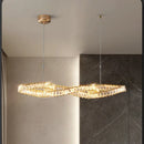 GobekUsa Gold Metal Crystal Pendant Light Luxury Dimmable LED Hanging Lamp