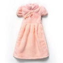 GobekUsa Coral Fleece Cheongsam Hand Towel: Soft, Absorbent, Quick-Drying For Household & Wall Mount