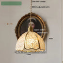 GobekUsa Copper Walnut LED Pendant Lamp Crystal Glass Hanging Light