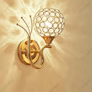 GobekUsa Crystal Wall Lamp Sconce, Retro Industrial Style Fixture for Home Living Room Bedroom