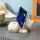 GobekUsa Bear Cellphone Stand: Cute Lying Bear Design, Desktop Ornament, Modern Animal Figure - Best Gift