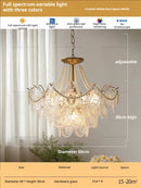 GobekUsa Glass Dining Room Chandelier: Retro French Style for Living & Master Bedroom