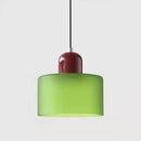 Vintage Stained Glass Mini Pendant Light in Pink Green White