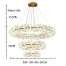 GobekUsa Crystal Flower Chandelier: Modern Nordic Luxury LED Ceiling Lamp for Living Room