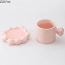 GobekUsa Bowknot Decor Porcelain Cup & Saucer Set - Elegant Coffee Mug for Dining Table