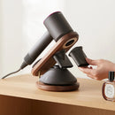 GobekUsa Hair Dryer Holder for Dyson Supersonic - Walnut Beech Wood Bathroom Rack