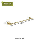 GobekUsa Brushed Gold Bathroom Hardware Set with Stainless Steel Towel Bar & Paper Holder