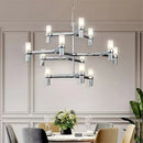 GobekUsa Crown Major Chandelier: Modern Luxury LED Light for Kitchen, Hotel, Living Room