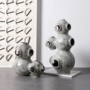 GobekUsa Abstract Planet Hollow Pipe Ceramic Ornament Figurine - Home Decor Accessory