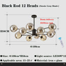 GobekUsa Glass Ball Branch Chandelier: Modern LED Crystal Ceiling Lighting for Living Room