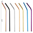 GobekUsa 304 Stainless Steel Reusable Straws Set for Drinks - Eco-Friendly Metal Curved & Straight