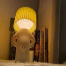 GobekUsa LED Pleats Table Lamp: Unique Bedroom Night Light for Reading, Kids Gift