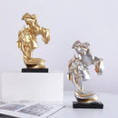 GobekUsa 26cm Resin Kissing Couple Figurines - Valentine's Day Decor & Gift
