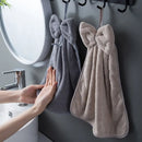 GobekUsa Bowknot Coral Velvet Microfiber Hand Towels: Soft, Quick Dry, Absorbent Cleaning Cloth