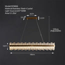 GobekUsa Crystal LED Chandelier: Gold/Black Luxury Pendant Lighting for Home