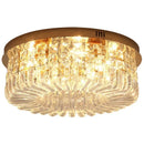 GobekUsa Gold Crystal Ceiling Chandelier - Modern LED Pendant Lighting for Living & Dining Room