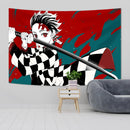 GobekUsa Demons Slayer Anime Cloth Wall Tapestry Room Decor