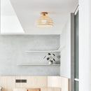 GobekUsa LED Wicker Wood Ceiling Lights Modern Style Hallway Nordic Luminaria
