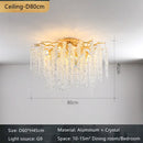 GobekUsa Crystal Branch Chandelier: French Style Romantic Tassel Ceiling Lamp